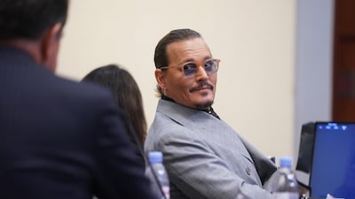 Depp at the Fairfax County Circuit Court in Virginia on Thursday. EPA