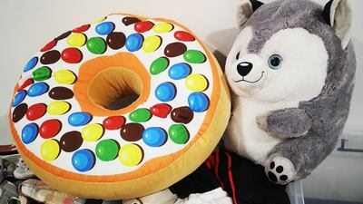 Toys and clothes found by Dubai Police.