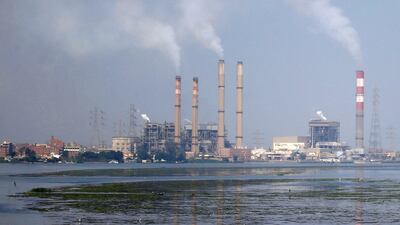 A South Cairo Electricity Distribution Company power station by the Nile near Shoubra El Kheima neighbourhood in Cairo, Egypt, in May 2024. Reuters