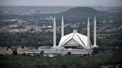 A view of a mosque is seen at Margalla Hills National Park at Daman-e Koh hill station in Islamabad, Pakistan. Getty Images