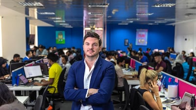 Jon Richards, founder and chief executive of yallacompare, at his office. The company has raised $11.5m from three funding rounds. Grace Guino / The National