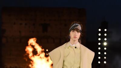 A model walks the runway during the Christian Dior Cruise 2020 show. Getty Images