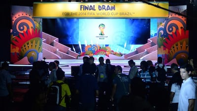 The stage for the final draw of the 2014 World Cup is all set for Friday night in Costa do Sauipe, Brazil. Marcus Brandt / EPA