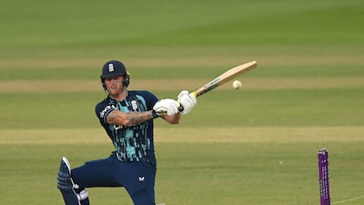 Ben Stokes of England is trapped lbw by Aiden Markram of South Africa during the First Royal London Series One Day International match in Chester-le-Street, England. Getty