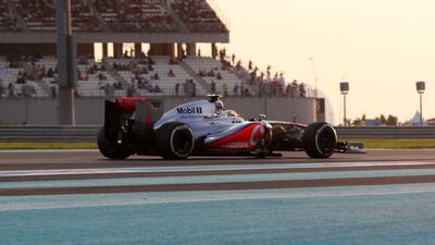 Lewis Hamilton set the pace during qualifying for the Abu Dhabi GP. Christopher Pike / The National