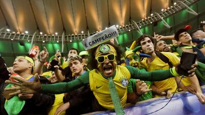 Brazil supporters had plenty to cheer. AP Photo