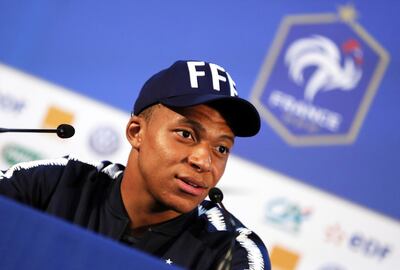 France striker Kylian Mbappe. Yuri Kochetkov / EPA