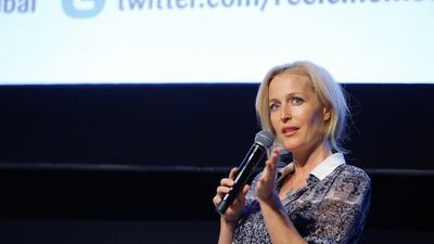 Gillian Anderson jokes The X-Files remains so popular because she and David Duchovny played the most brilliant characters in TV history. ictor Besa for The National