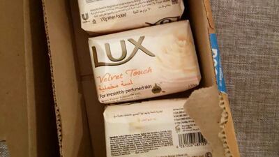 Aisha Deeb ordered a Google Pixel 2XL 128GB phone last Wednesday on Souq.com, the region’s largest online retailer but received three bars of soap instead. Courtesy: Aisha Deeb