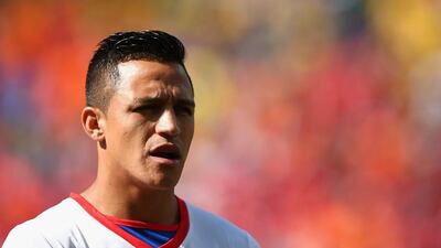 Alexis Sanchez shown before Chile's match against Netherlands in the World Cup group stage on June 23, 2014. Julian Finney / Getty Images