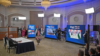US President Joe Biden and caretaker Iraeli Prime Minister Yair Lapid address a joint press conference. AFP