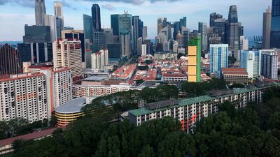 A view of the skyline of Singapore. Reuters