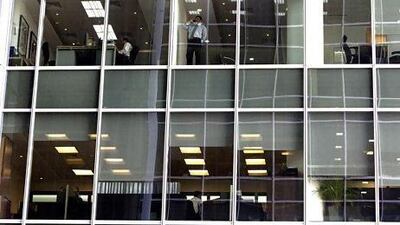 The highest open-market office rents in Dubai stand at Dh2,370 per square meter at the Dubai International Financial Centre. Jaime Puebla / The National