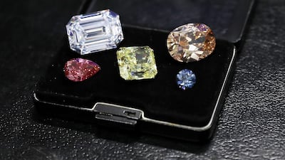 Some of the diamonds at Almas Diamond Services in JLT