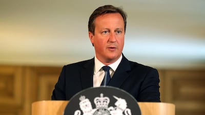 Prime minister David Cameron adresses a news conference at 10 Downing Street after Britain raised its terror threat level to ‘severe’ on August 29, 2014. Paul Hackett / AFP