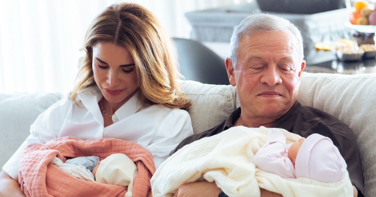 Queen Rania shares first photos of newborn twin granddaughters Talia and ...