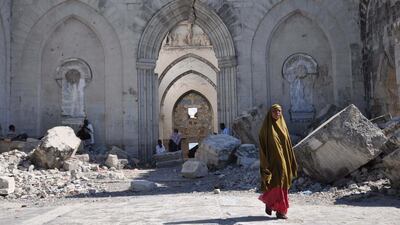 The remains of a church near the waterfront in Mogadishu, a city that might be emerging from decades of war and neglect. Michelle Shephard / Toronto Star via Getty Images