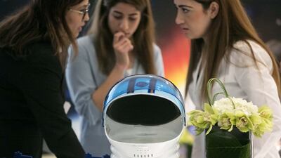 Guests attend a press conference announcing The National Space Programme on Tuesday at the InterContinental Hotel in Abu Dhabi. Silvia Razgova for The National