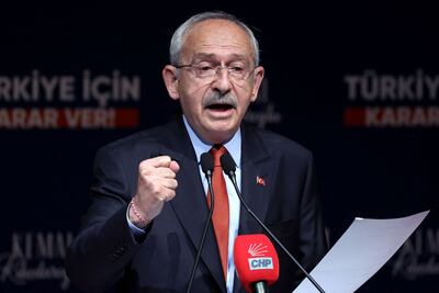Kemal Kilicdaroglu gives a press conference in Ankara on May 18. AFP