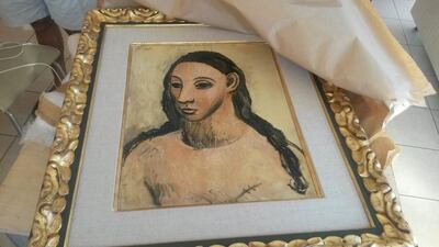 The seized painting, Head of a Young Woman, by Picasso. French Customs Office / AFP
