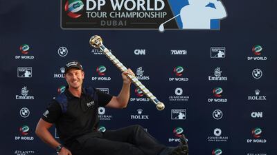 Sweden's Henrik Stenson after winning the DP World Tour Championship at Jumeirah Golf Estates on November 23, 2014 in Dubai, United Arab Emirates. Andrew Redington / Getty Images
