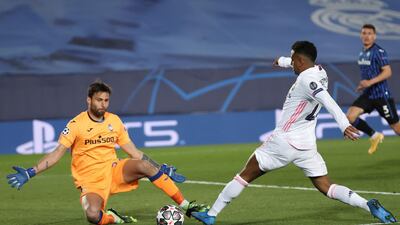 Rodrygo Silva 6 - On for Vinicius Jr after 68. The Brazilian, 20, went wide. EPA