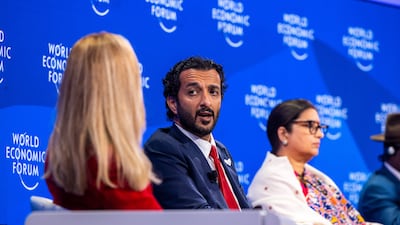 Abdulla Bin Touq, UAE's Minister of Economy speaking at the Brics in expansion session at the World Economic Forum Annual Meeting in Davos. Photo: World Economic Forum