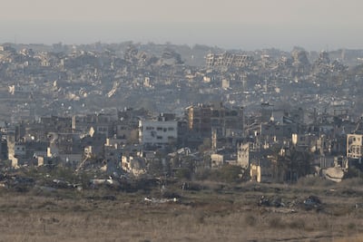 The Israeli army has devastated the northern Gaza Strip with heavy bombardment, causing widespread destruction and civilian displacement. Getty Images.