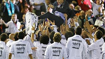 Jose Mourinho, top, and Real Madrid inflicted a vital defeat on Barcelona in the Copa del Rey final last Wednesday night in Valencia.