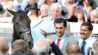 Zafar Abbas, right and below, may not be the focus of media attention but handler Mahmood Al Zarooni, centre, is appreciative of his role in the success of quality horses like Blue Bunting.