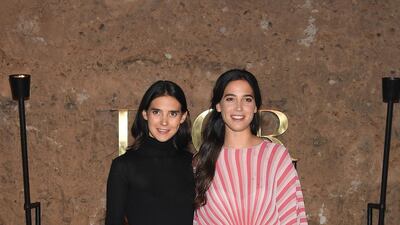Designers Viola and Vera Arrivabene attend the Christian Dior Cruise 2020 show in Marrakech. Getty Images