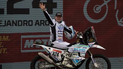 Dutch Martien Jimmik during the podium ceremony. EPA