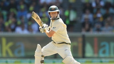 Chris Rogers of Australia bats during day four of the Fourth Ashes Test match against England at Melbourne Cricket Ground on Sunday. Scott Barbour / Getty Images