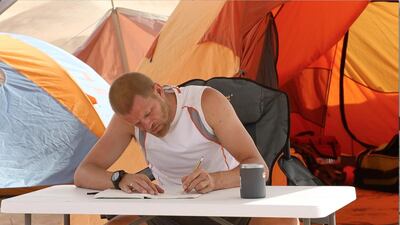 Wouter Kingma takes a week each year to camp in the wilderness, away from modern technology. He says disengaging like this lets him take a break from the rat race. Courtesy Wouter Kingma