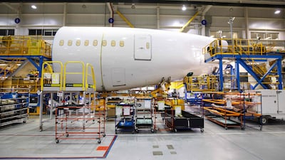 An under-production 787 Dreamliner at the Boeing manufacturing facility in North Charleston, South Carolina. AFP