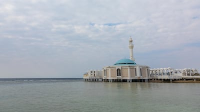 The Floating Mosque in Jeddah, Saudi Arabia, is also known by the names Al Rahma and Fatima Al Zahra. Corbis via Getty Images
