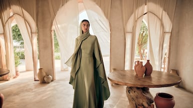 Fluid layers and natural fibres such as silk, cotton, linen and wool make up the new Ramadan collection. Photo: Loro Piana