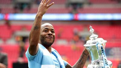 Raheem Sterling after helping Manchester City complete the treble with a 6-0 win over Watford in the FA Cup final. Getty Images