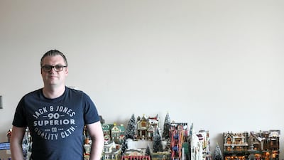 Abu Dhabi resident Robert Bradley has been collecting festive miniatures for the last seven years. All pictures Khushnum Bhandari for The National