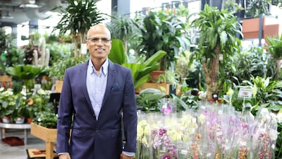 DUBAI , UNITED ARAB EMIRATES , AUG 1 – 2017 :- Michael Mascarenhas , CEO of Desert Group at the Dubai Garden Centre on Sheikh Zayed road in Dubai. ( Pawan Singh / The National ) Story by Shereen El Gazzar