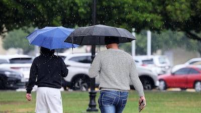 The wet weather is forecast to last until Tuesday, with coastal and northern areas of the country most likely to be affected. Pawan Singh / The National