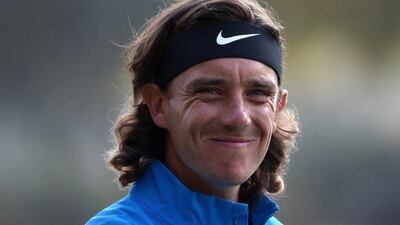 DUBAI, UNITED ARAB EMIRATES - FEBRUARY 03: Tommy Fleetwood of England looks on during the pro-am event prior to the Omega Dubai Desert Classic on the Majlis course at the Emirates Golf Club on February 3, 2016 in Dubai, United Arab Emirates. (Photo by Warren Little/Getty Images)