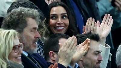 Christine Lampard, wife of Frank Lampard, at Goodison Park. Getty