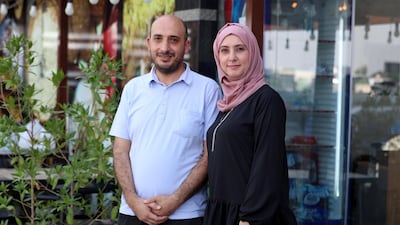 Ahmed Nimer and Nour Assaf said their restaurant business had been saved by kind-hearted strangers. Chris Whiteoak / The National
