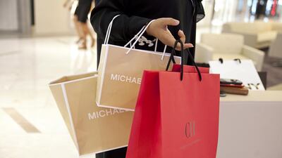 On a shopping trip, handbags yield the highest level of happiness for Middle Eastern women. Silvia Razgova / The National