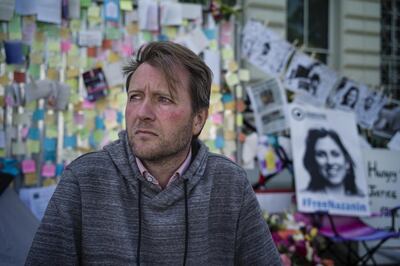 Richard Ratcliffe, the husband of Nazanin Zaghari-Ratcliffe, staged a hunger strike last monthoutside the Iranian embassy in London. Getty Images