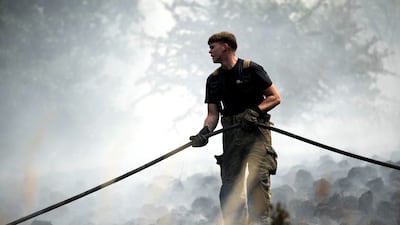 Multiple fires broke out across the UK during the hot weather. Getty Images