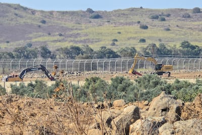Israeli forces continue excavation activities in Quneitra, Syria. AFP