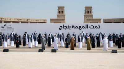 UAE Rulers pay tribute to the Mars Mission team who sent the Hope probe to the Red Planet this month. Courtesy: Sheikh Mohamed bin Zayed / Twitter