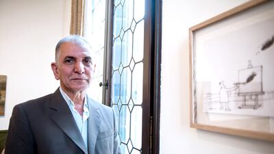 Abdul Raheem Yassir at the Iraq pavilion of the 2013 Venice Biennale. Sofia Dadurian for The National